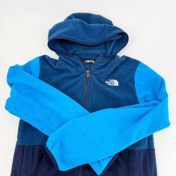 The North Face Other - The North Face Blue Colorblock Full Zip Fleece Hoodie Teen Unisex XL 14/16